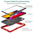 thumbnail image 2 of Dteck Case for Apple iPad Air 4th Generation 10.9-inch,iPad Pro 11" 2nd Gen 2020 Released,Shockproof Rubber Case Hybrid Hard Kickstand Protective Cover without Screen Film,Red, 2 of 6