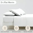 thumbnail image 2 of Southshore Fine Living, Inc. 2-Pack Flat Sheets, White Sheets, Queen Top Sheet, Bright White, 2 of 6
