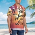 thumbnail image 5 of Daiia Not All Who Wander Are Lost Hawaiian Shirt for Men Gentle Cotton Regular Short Sleeve Casual-3X-Large, 5 of 9