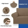 thumbnail image 4 of Utopia Alley Stretch Chair Sofa Slipcover, 2 Seater Couch Sofa Cover Furniture Protector Soft with Non Slip Foam and Elastic Bottom for Kids and Pets, Stretch Jacquard Sofa Slipcover (Loveseat, Tan), 4 of 10