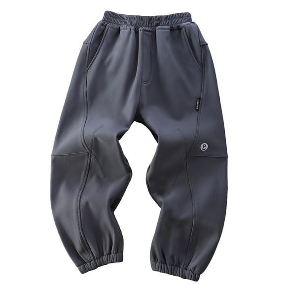oqasdz Boys Winter Thermal Windproof Pants Adventure Lined Trousers for Kids Cold Weather Play Versatile Casual Dailywear