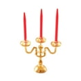 thumbnail image 3 of LeeQinersw 1/12 Dollhouse Candle Holder Doll House Candlestick for Cabinet Shelf Mantel Gold and Red, 3 of 9