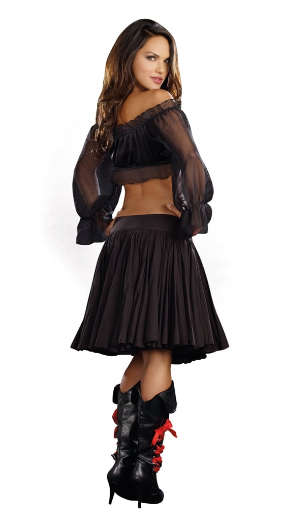 black peasant crop top