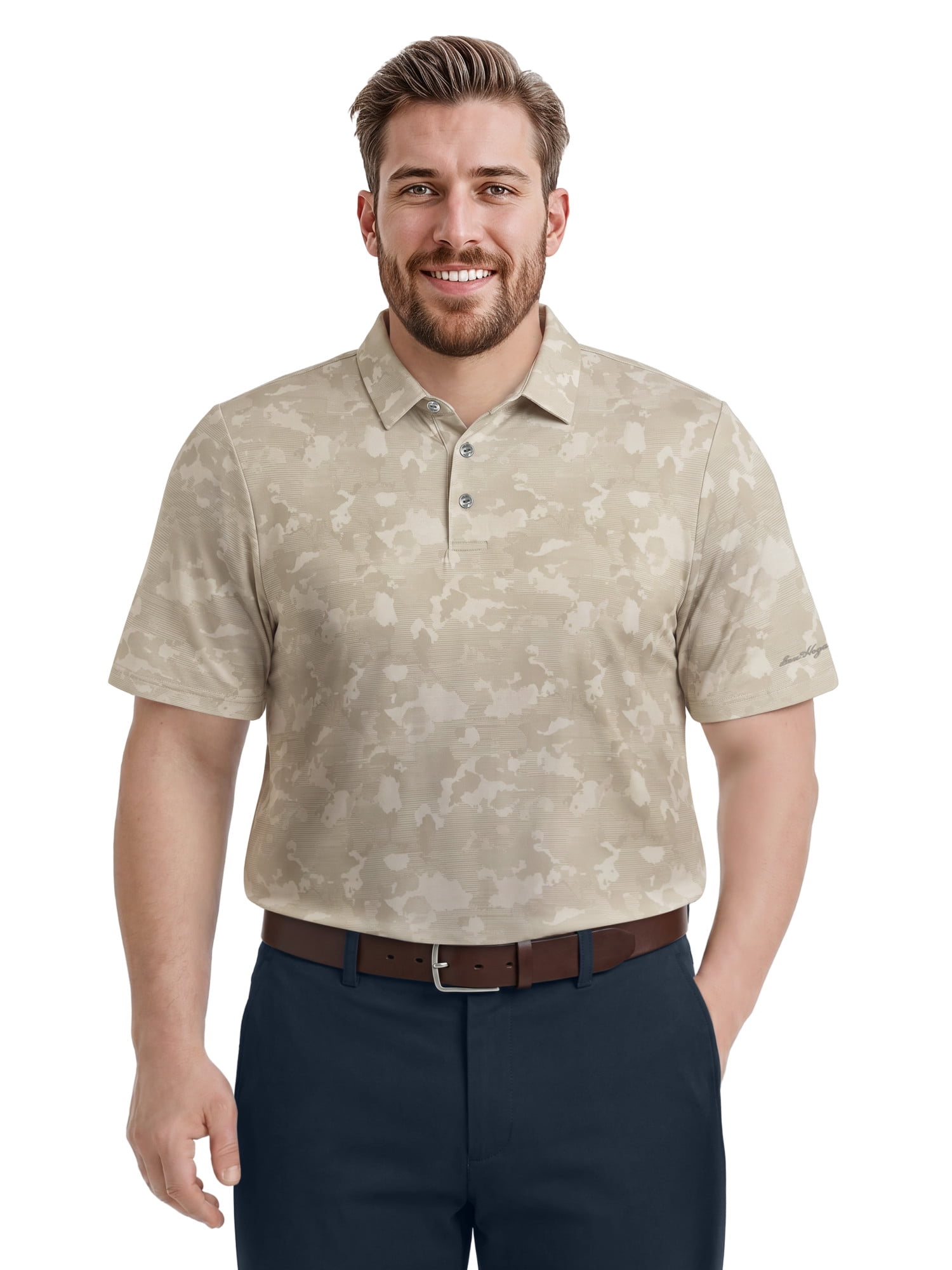 Ben Hogan Performance Men's & Big Men's Camouflage Print Short Sleeve Polo Shirt, Sizes S-4XLT