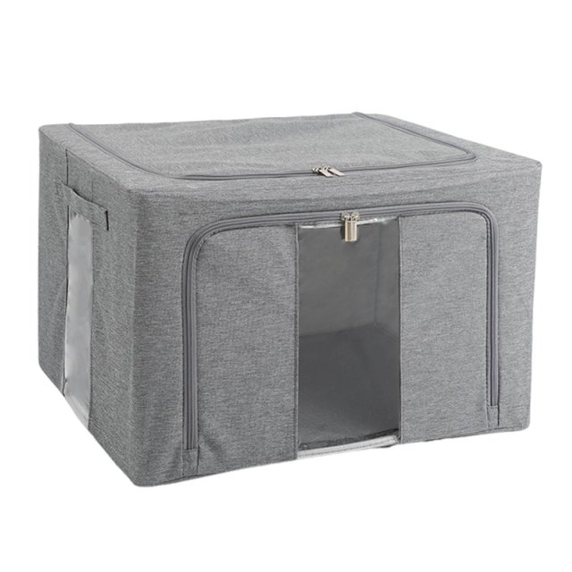 asddcavvf Rangement Pliable 66L Grande Capacité avec Cadre en Acier Interne Organiser Votre Garde-Robe Boîtes à Main Rangement Organisateurs de Draps et Rangement Extra Grand avec Couvercles