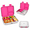 Pink, variant on PoppiKids Bento Lunch Box Stainless Steel 3-Compartment Leakproof BLUE