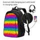 thumbnail image 2 of Fotbe Bright Rainbow Mochila con Estampado y Puerto USB para Hombre y Mujer, Mochila Antirrobo, Mochila de Viaje, Mochila Escolar, Mochila Universitaria, 2 of 7