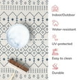 thumbnail image 4 of Well Woven Nors Light Blue Indoor/Outdoor Nordic Lattice Area Rug 8x10 (7'10" x 9'10"), 4 of 10