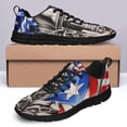 thumbnail image 4 of Puerto Rico American Flag Shoes for Men Women Running Shoes Lightweight Walking Sneakers Mesh Athletic Sport Shoes Black Size 6, 4 of 5