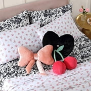 Betsey Johnson Cherry Pillow Red Decorative Pillow, Decorative Home Decor Accent, Machine Washable