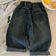 thumbnail image 7 of ITSAME Jeans for Boys, Elastic Waist Loose Fit Wide Leg Casual Performance Denim Pants Blue 10-12T, 7 of 7