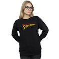 thumbnail image 2 of DC Comics Womens Superman Telescopic Crackle Logo Sweatshirt, 2 of 5