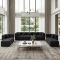 thumbnail image 3 of BEHOST 202.5" Oversized Modular Sectional Sofas for Living Room, 6 Seaters Couch with 2 Ottomans and 8 Pillows, Black, 3 of 6