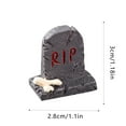 thumbnail image 3 of Halloween Mini Figurines Collection - Resin Tombstones, Skulls & Crows for Spooky Village Displays, Tabletop Decor & DIY Haunted Dioramas, 3 of 8