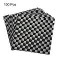 thumbnail image 3 of 100pcs Square Checkered Pattern Wax Paper Sheets 7" x 7", Blue, 3 of 7