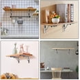 thumbnail image 3 of Folding Shelf Brackets 20 Inch, Heavy Duty Stainless Steel Collapsible L Angle Wall Mounted Brackets, DIY Shelves for Table Work Bench Max Load 400lb, Pack of 2 with Install Screws, 3 of 5