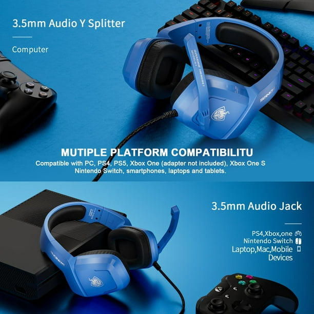 Auriculares para videojuegos PHOINIKAS para PS4, PS5, PC y
