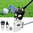 thumbnail image 3 of pitrice Golf Putter Headcover Dog Pattern Club Head Cover Protective Sleeve Guard Leather Non-Slip Protector Black, 3 of 9