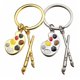 thumbnail image 1 of 2 llaveros de metal con bandeja para pintar, colgantes y abalorios, un gran regalo., 1 of 7