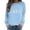 Light Blue, variant on Women's Raglan Sleeve Crewneck Sweatshirt Cloud Simple Graphic Loose Fit Long Sleeve Casual Tops