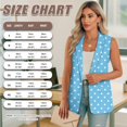 thumbnail image 7 of Uorisanigo White Polka Dots Women's Suit Vest with Pockets Open Front Blazer Vest for Women Size S Sleeveless Lightweight Waistcoat Vests Dressy, 7 of 7