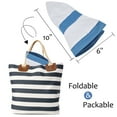 thumbnail image 4 of Catalonia Bucket Hat for Women Wide Brim Foldable Outdoor Travel Beach Safari Blue/White, 4 of 8