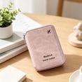 thumbnail image 4 of PU Leather Travel Passport Wallet, 2 Fold Zippered Document Organizer With Multi Card Slots And SIM Card Holder, For Men Women (Multicolor ,15*11*2.5CM), 4 of 4