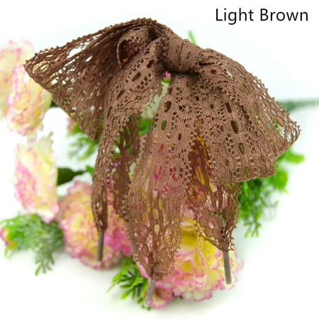 

Hollow-out Lace Solid Color Shoelaces Women Men Colorful Leather Sports Casual Shoes Laces High-heeled Shoes Shoe band Dropship Light Brown 120cm