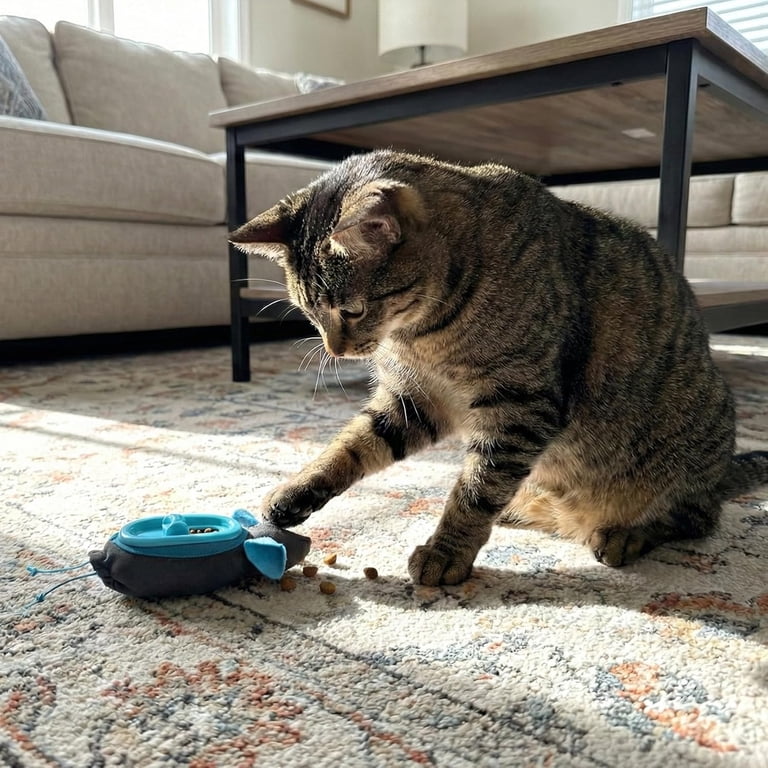 Doc & Phoebe's Indoor Hunting Cat Feeder, Interactive Kibble