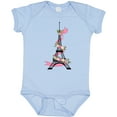 thumbnail image 3 of Inktastic Eiffel Tower in Paris with Flowers and Pink Banner Boys or Girls Baby Bodysuit, 3 of 5