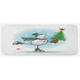 thumbnail image 1 of Snowman Kitchen Mat, Hand Drawn Style Skating Christmas Tree and Hat Cold Winter Snowfall, Plush Decorative Kitchen Mat with Non Slip Backing, 47" X 19", Multicolor, by Ambesonne, 1 of 1