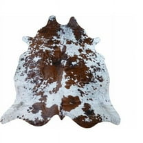 Brown & White Salt & Pepper Brazilian Cowhide Rug