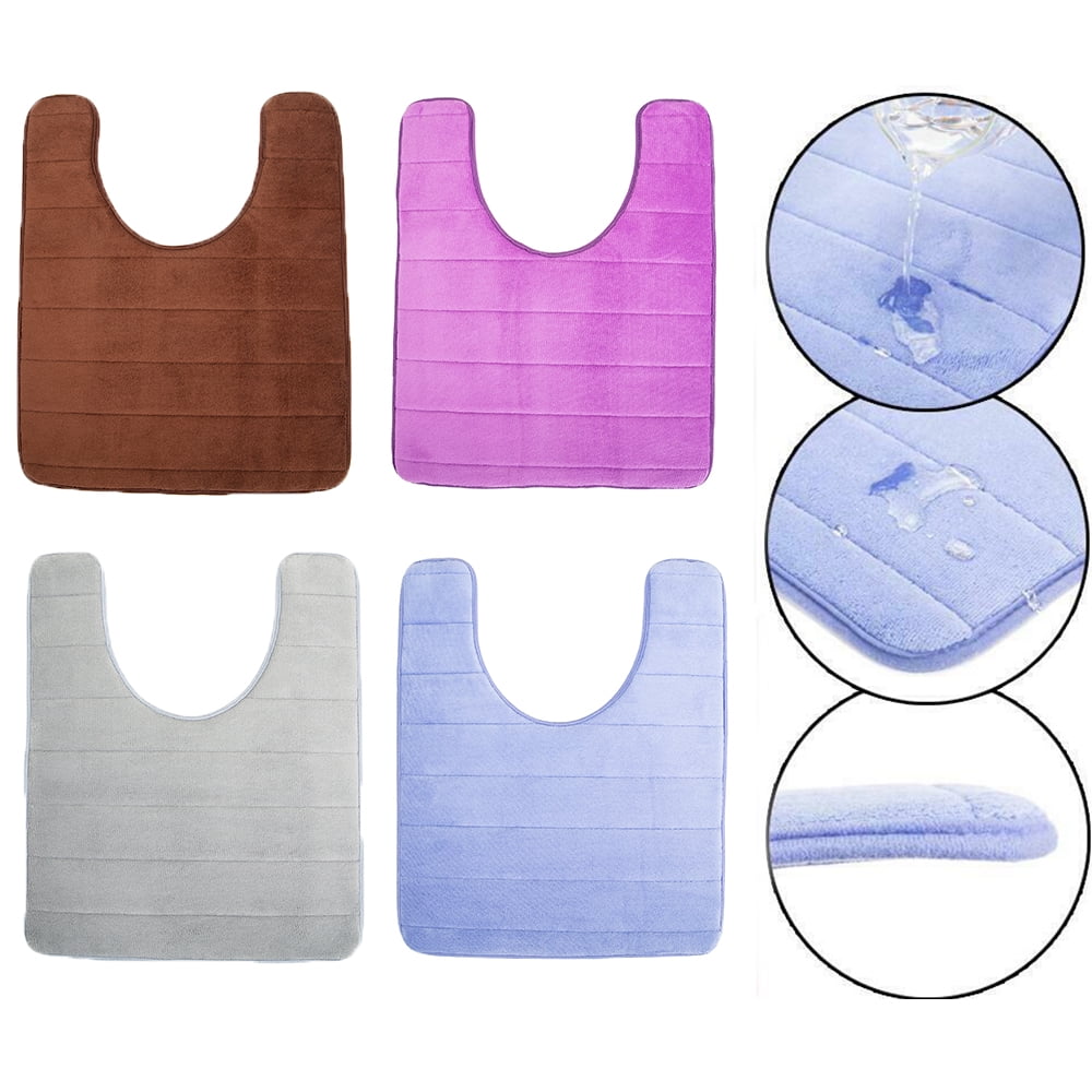 20" x 24" Memory Foam Bathroom Rugs Toilet Mats, UShaped Commode