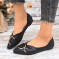 thumbnail image 2 of Pandaie Women's Pointy Toe Loafers Comfortable Glitter Slip on Work Shoes Ladies Fashion Summer Dressy Casual Flats Shoe Black 8, 2 of 6