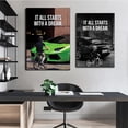 thumbnail image 4 of Póster de motivación de superdeportivo. Impresiones. Todo comienza con un sueño. Pintura en lienzo. Impresión en alta definición. Imágenes artísticas de pared. Decoración de la habitación de la oficin, 4 of 5
