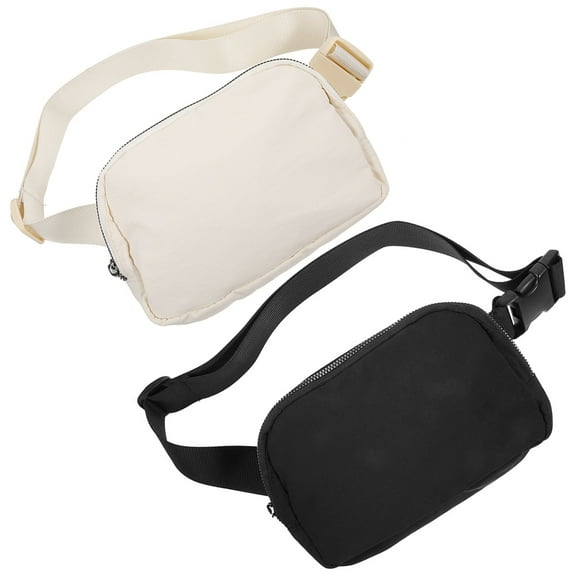2 Pcs Mini Fanny Pack Mens Crossbody Bag Portable Adjustable Yoga Outdoor Nylon Travel