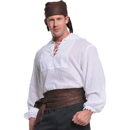 Cream Pirate Shirt Adult Halloween Costume