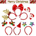 thumbnail image 2 of Mgparty 12 Piezas Diademas De Navidad Fiestas De Navidad Favores Suministros De Decoración Regalos De Navidad Fotomatón Árbol De Navidad Muñeco De Nieve Astas De Reno Gorro De Papá Noel, 2 of 5