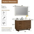 thumbnail image 4 of Altair-13 48" Single Bathroom Vanity in Brown Brushed Oak with Grain White, 4 of 14