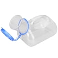 thumbnail image 2 of Orinal Para Hombres, Diseño De Plástico Transparente Liviano, Botella De Orinal Portátil De 1000 Ml, Gran Capacidad Con Tapa Para Viajes Y Campamentos, 2 of 7