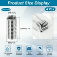 thumbnail image 2 of Uxcell 4Pcs 316 Stainless Steel Thread Reducing Nuts, M10x1.5 Male to M8x1.25 Female 20mm Long Metric Repairing Insert Nut Screw Threaded Adapters Sleeve Reducer Conversion Fastener, 2 of 7
