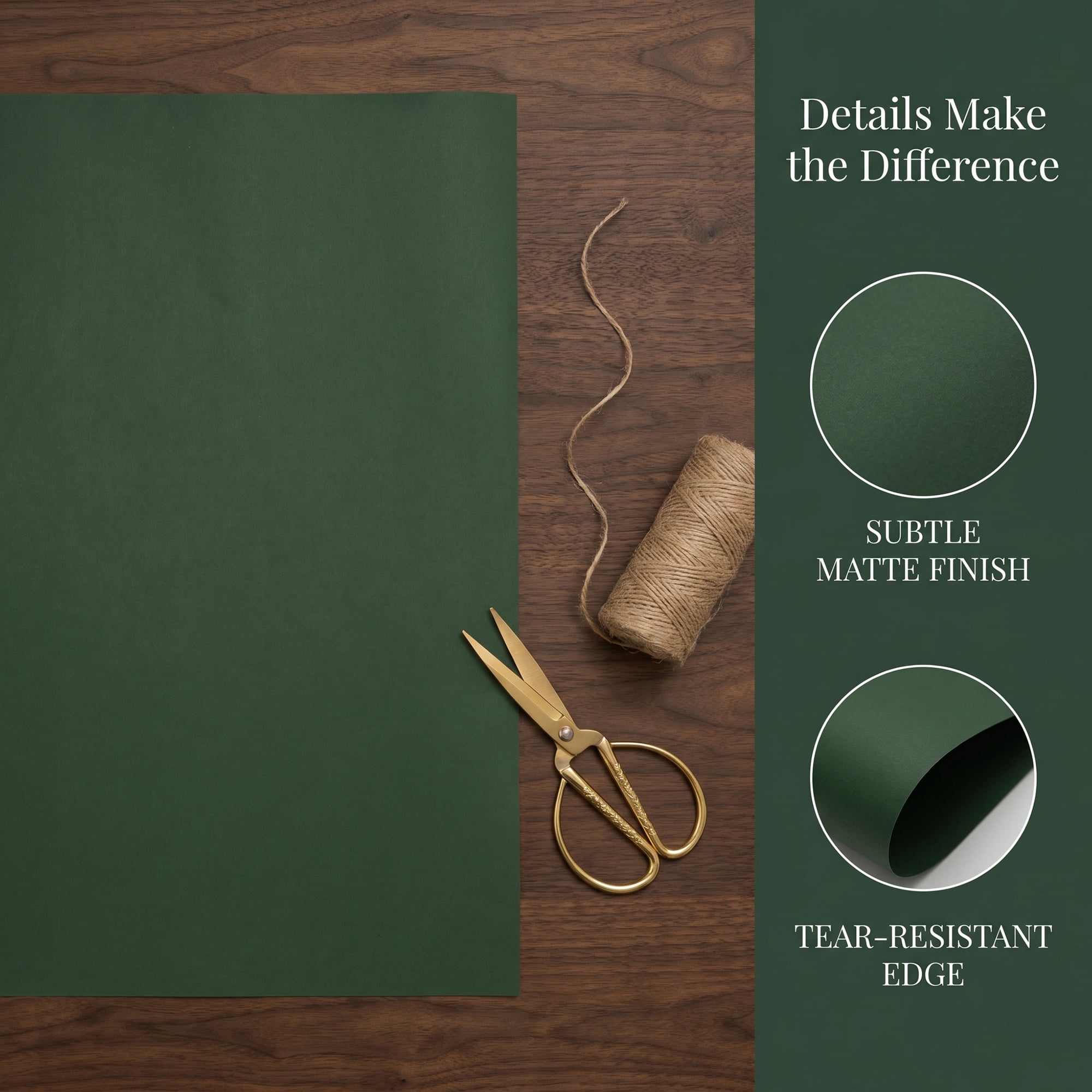 Unique Bargains Gift Matte Anti-Tear Wrapping Paper for Luxury Gift Green 27.6" x 19.7"