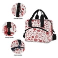 thumbnail image 5 of Insulated Crossbody Lunch Bag 10L Lunch Tote with Adjustable Shoulder Strap for Work Office Picnic Red Romantic Element Icon, 5 of 6