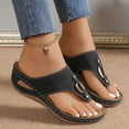 thumbnail image 4 of Dakaela Orthopedic Sandals for Women Wide Width Orthotic Flip Flops Arch Support Wedge Slip on Shoes, 4 of 8