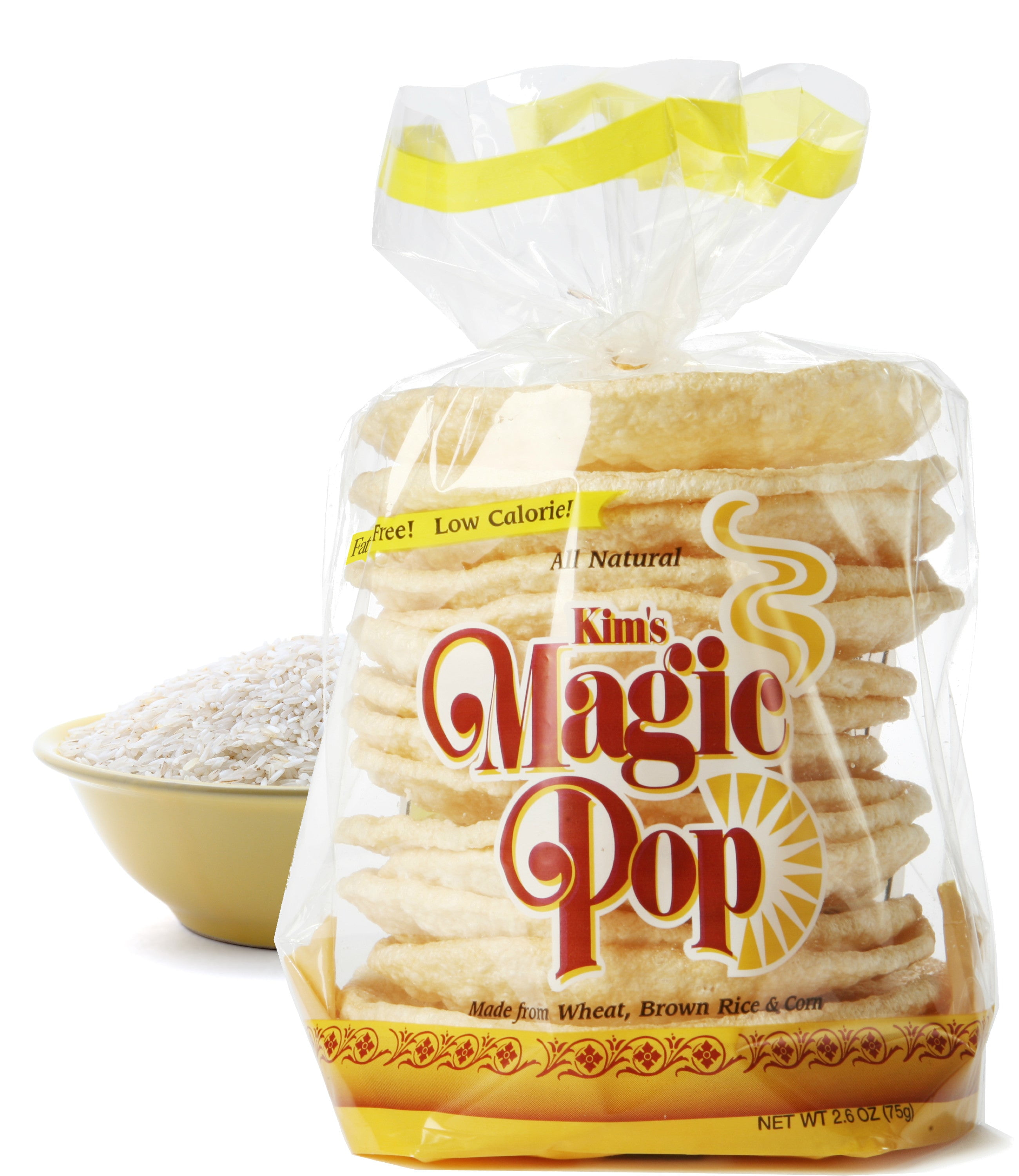 Kim's Magic Pop Rice Cakes, Honey Wheat, Low Carb, Sugar Free, 12