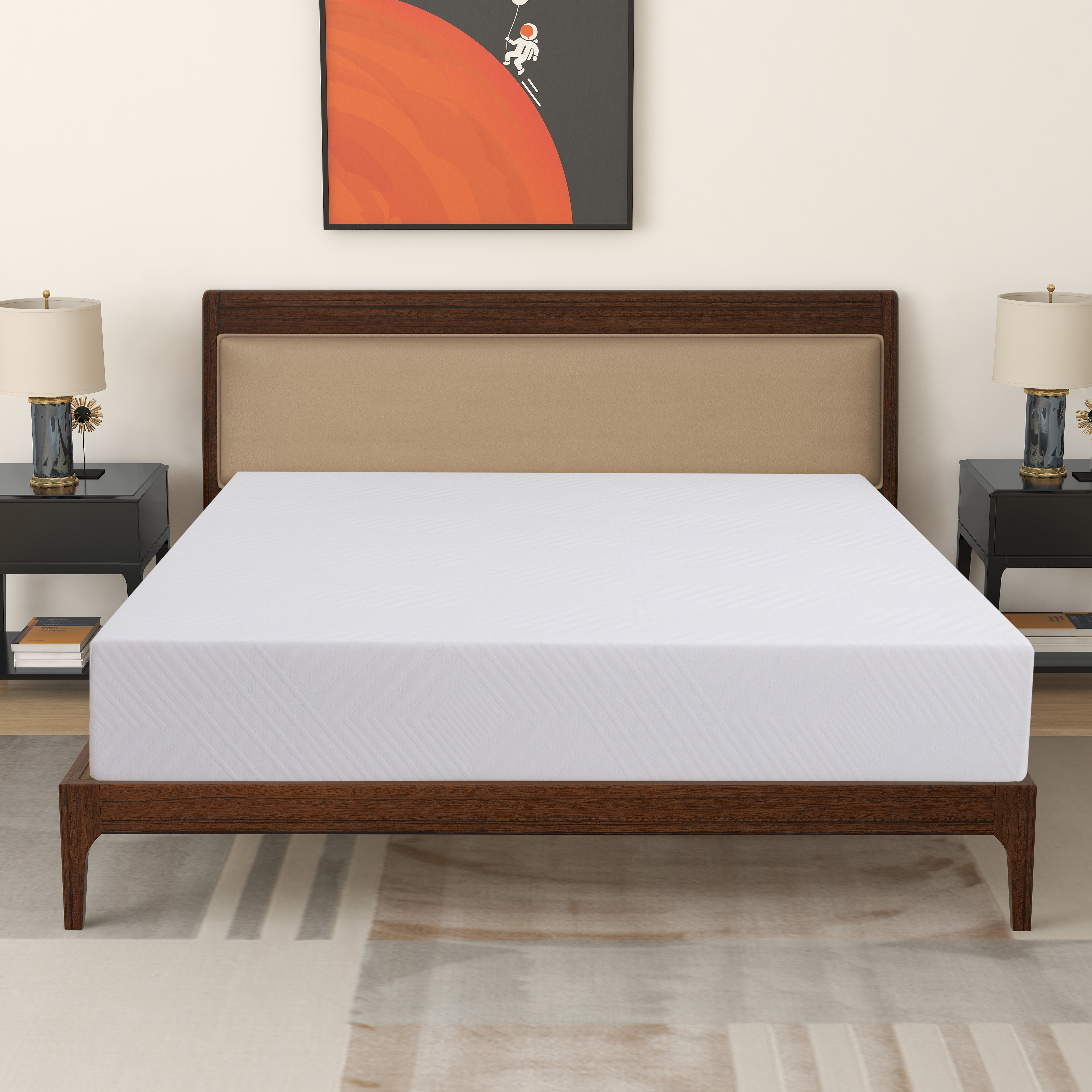 Twin Size Mattress, 6 inch Memory Foam Mattress with Graphene Fabric