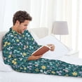 thumbnail image 6 of Kdxio Floral Men’s Pajama Set Pajamas For Men 2 Piece PJ Set with Men Pajama Pants and Long Sleeve T-Shirt Lounge Set-Large, 6 of 7