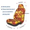 thumbnail image 3 of Wukai Autumn Mosaic Maple Leaves Full Set Car Seat Covers with Soft Padding Universal Auto Front Seats Protector and Cushion Mat, 3 of 5