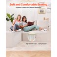 thumbnail image 2 of VEVOR Modular Sectional Sofa L Shape Cloud Couch with Corduroy and Cushion Beige, 2 of 9
