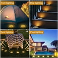 thumbnail image 4 of Solar Ground Lights, 8 LED Garden Disk Lights In-Ground Outdoor Landscape Lighting for Lawn Patio Pathway Yard Deck Walkway (Warm White, 8 Pack), 4 of 7